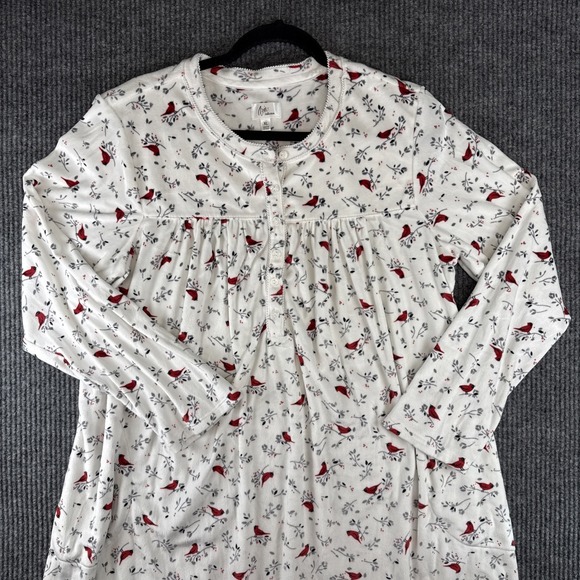 Aria Other - Nightgown Aria Womens XL 16-18 Cardinals Soft Velour Warm Pajamas Granny Cottage